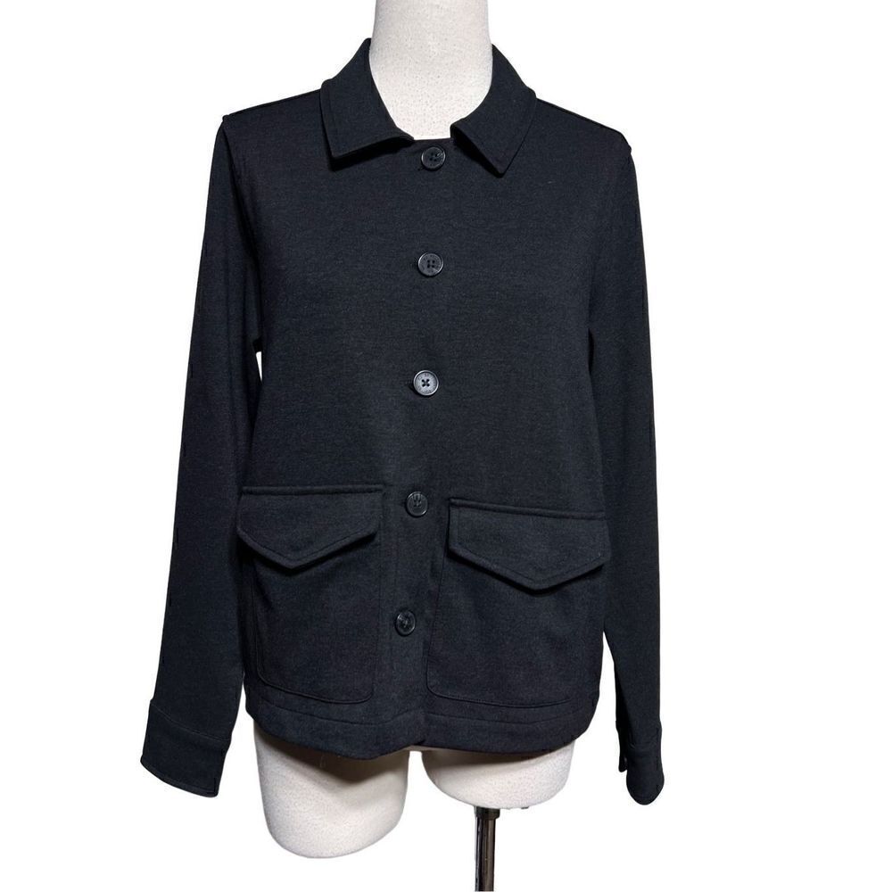 Brooks Brothers Black Long Sleeve Knit Jacket Blazer Size Small